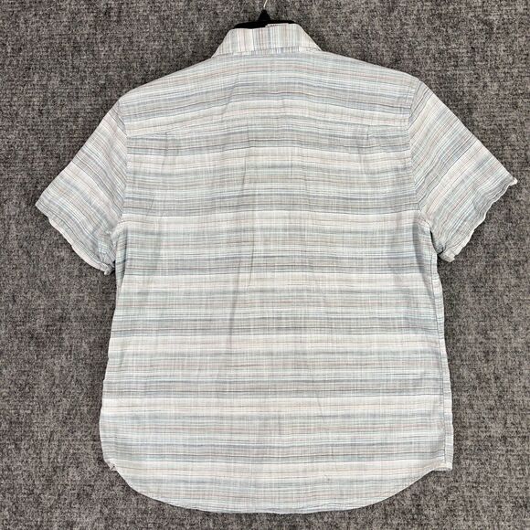 LC WAIKIKI SHIRT MENS LARGE BLUE STRIPED NORMAL FIT WOVEN RESORT CLUB VACATION - Picture 2 of 11